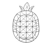 Kichvoe Frutero de Hierro Negro Diseño Hueco de Piña para Mesa | Organización de Aperitivos y Panecillos, Adecuado para Restaurante, Comedor y Servicio Diario