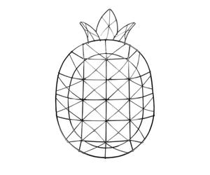 Kichvoe Frutero de Hierro Negro Diseño Hueco de Piña para Mesa | Organización de Aperitivos y Panecillos, Adecuado para Restaurante, Comedor y Servicio Diario