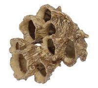 Kichvoe Maceta para Suculentas de Resina Diseño Artístico de Raíz de Árbol, Ocho Agujeros, Color Caqui, Fácil de Mantener, Adecuado para Terraza o Interior