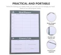 Kichvoe Planificador de Comidas Hogar Semanal Cuaderno Desgarrable para Dietas y Menú, Calendario de Alimentación Lista Integrada