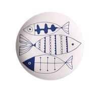 Kichvoe Plato de Cerámica de 8 Pulgadas Acabado Esmaltado y Pintura a Mano Alzada, Diseño Artístico y Brillante Adecuado para Servir Hogar
