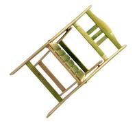 Kichvoe Silla Plegable de Bambú Respaldo Cómoda y Estable para Estudiantes, Taburete Portátil Adecuado para Exteriores y Camping, Diseño Ligero y Resistente