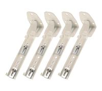 Kichvoe Soporte Metálico Robusto para Cortinas Fijación Lateral, Adaptable y Resistente, Paquete de 4 Piezas Adecuado para Uso Doméstico y Espacios Profesionales
