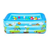Kiddie Pool - Foldable Swimming | Non-Inflatable PVC Tub, 35x18 Inch | Anti-Slip , Built-In Drainage Portable Design, Fast Set Up Water Play, for Backyard Garden Beach Party
