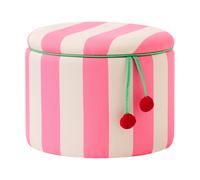Kid's Concept Puf cilíndrico con almacenaje Rosa. Ø40 × 30.5 cm