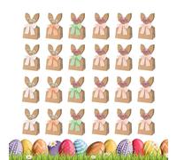 Kids Easter Bags - 24 piezas rústicas Paper Bunny Ears | Easter Goodie Bags Bunny Decor for Boys, Girls, Holiday, Party Favors, DIY Crafts, Treat, Goodie, Snack Cookie Cake Toy