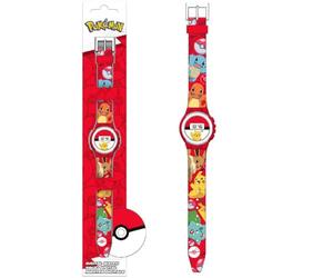 Kids Euroswan Reloj Digital Infantil 21cm Compatible con Pokémon, Reloj Automático con Correa de plástico Ajustable para Niño y Niña, Regalo Original Cumpleaños