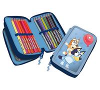 Kids Licensing – Estuche de colores Bluey con 2 cremalleras