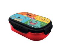 Kids Licensing - Fiambrera Sandwichera con Dos Compartimentos y Cubierto inluido - Ideal Picnic, Cole y Excursiones - Modelo Pokemon