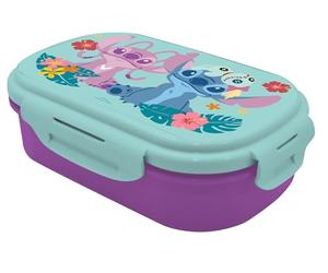 Kids Licensing - Fiambrera Sandwichera con Dos Compartimentos y Cubierto inluido - Ideal Picnic, Cole y Excursiones - Modelo Stitch