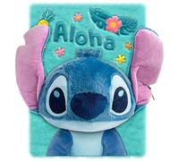 Kids Licensing Libreta peluche A5 Stitch – Cuaderno infantil con rayas, suave, ideal para regalar