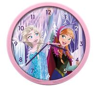 Kids Licensing - Reloj de Pared Infantil Frozen, Reloj Analógico Decorativo con Elsa y Anna, 25 cm, Fácil Lectura, Decoración Habitación Niñas