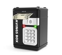 Kids Safe, Bank Safety Toy, Electronic Cash Box with Password Lock and Coin Slot, Savings Toy on Pretend Play & Financial Education for Youth, Adult, College, School, Allowance Tracking