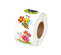 Kids Stickers - Colorful Spring Decals, Animal Flower Sticker Roll