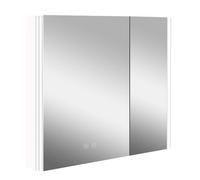 kielle Arkas I - Armario con espejo con iluminación LED, calefacción y puerto USB, 80x70x13 cm, blanco 50111810