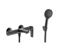 kielle Harmonia I - Mezclador de bañera con accesorios EcoSpare, negro mate 10332SN24