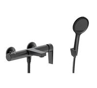 kielle Harmonia I - Mezclador de bañera con accesorios EcoSpare, negro mate 10332SN34