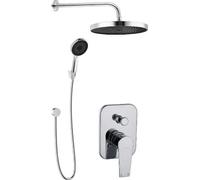 kielle Harmonia: Juego de ducha con grifo empotrado, para 2 salidas, con accesorios y cuerpo, cromado, modelo 20623SP40