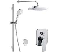 kielle Harmonia: Juego de ducha con grifo empotrado, para 2 salidas, con accesorios y cuerpo, cromo, modelo 20623SP10