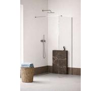kielle Meara - Mampara de ducha Walk-In 100x200 cm, cromo/vidrio transparente 20726WI1000
