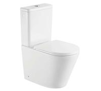 kielle Nefia - Conjunto de inodoro combinado con cisterna y asiento softclose, Vortex Rimless, blanco 30227000