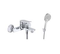 kielle Nefia - Mezclador de bañera con accesorios EcoSpare, cromo 10327SN100