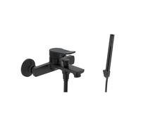 kielle Nefia - Mezclador de bañera con accesorios EcoSpare, negro mate 10327SN84