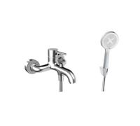 kielle Oudee - Mezclador de bañera con accesorios EcoSpare, cromo 10302SN20