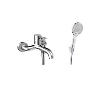 kielle Oudee - Mezclador de bañera con accesorios EcoSpare, cromo 10302SN50