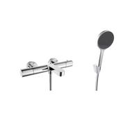 kielle Oudee - Mezclador termostático para bañera con accesorios EcoSpare, cromo 10302SNT100