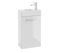 kielle Vega - Armario con lavabo, 40x68x22 cm, blanco brillante 50018S40