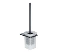 kielle Vega - Escobilla de WC de pared, con soporte, cristal/negro mate 40518004