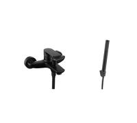 kielle Vega - Mezclador de bañera con accesorios EcoSpare, negro mate 10318SN34