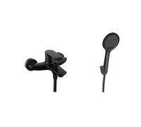 kielle Vega - Mezclador de bañera con accesorios EcoSpare, negro mate 10318SN44