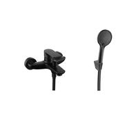kielle Vega - Mezclador de bañera con accesorios EcoSpare, negro mate 10318SN54