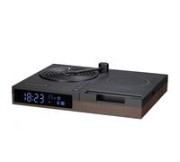 Kienzle Despertador Digital con Altavoz Bluetooth y Cargador Inalámbrico Negro