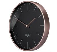 Kienzle Reloj de Pared DCF 25 cm, Ajuste Automático, Mecanismo Silencioso, Oro Rosa/Negro