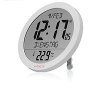 Kienzle Reloj de Pared y sobremesa radiocontrolado Temperatura Pantalla 18,7 cm Hora DCF Fecha 2 alarmas repetición Blanco