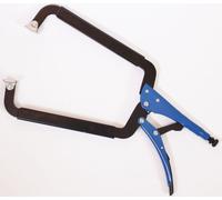 KIESEL: Pinza de sujeción para soldadura con placas de presión móviles, modelo 711 470. Herramienta de sujeción