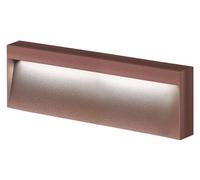 KIKI: Lámpara de pared LED de 8W, 3000K, IP65 – Estructura de aluminio corten para exteriores, aplique de pared con luz direccional de 50° – Rossini Group