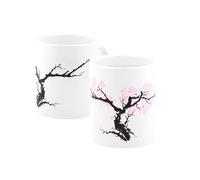 KIKKERLAND Cherry Blossom Morph - Taza de porcelana, color blanco, 1 unidad (paquete de 1)
