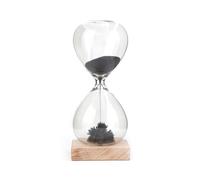 Kikkerland - Reloj de arena magnético, marrón, 16.5 x 7.1 x 7.1 cm