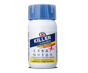 Killer Insecticida Líquido Emulsionable Control Insectos Rastreros y Voladores - 250 ml