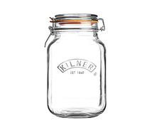Kilner Tarro para conservas 0025.513 - Cuadrado, transparente con tapa de clip 2 L