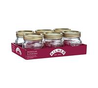 Kilner® Bandeja de 6 Tarros de Vidrio con Tapa de 0,25 Litros, Envases para Alimentos y Contenedores de Almacenamiento