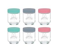 Kilner Juego de 6 tarros de cristal de 190 ml para niños