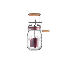 KILNER Mantequera con manivela 1l vidrio/acero inoxidable transparente