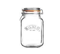 Kilner Square Clip Top tarro 1.5Ltr tarro de conservación, tarro de almacenamiento tarros con tapa Cliptop