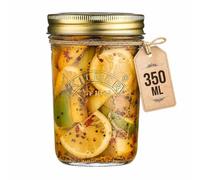 Kilner Tarro de boca ancha WIDE Vidrio transparente-dorado 350 ml