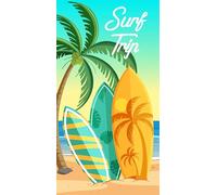 Kimbatex Textil Hogar Tienda Toalla de Playa de Microfibra 100% 90x170cm - Secado Rápido, Ligera y Compacta - 20 Diseños Exclusivos (Surf 2026)